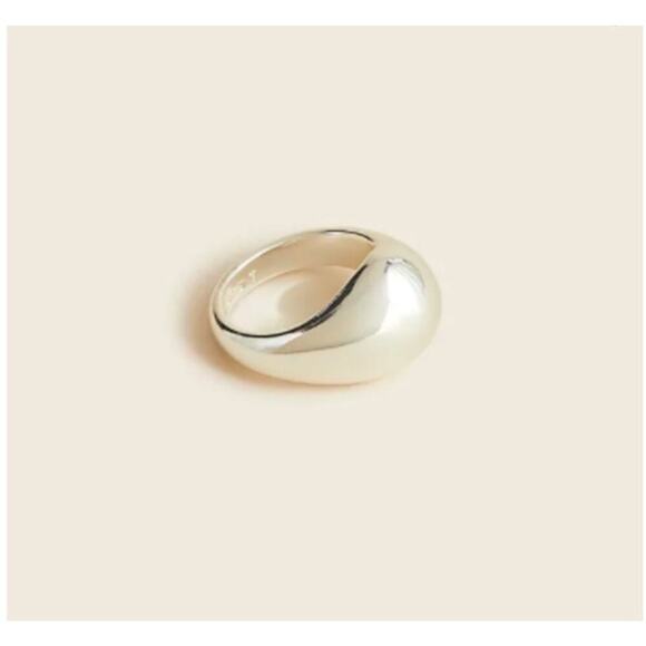 NWT J. Crew Sculptural Orb Ring Size 5 Silver - Picture 1 of 5